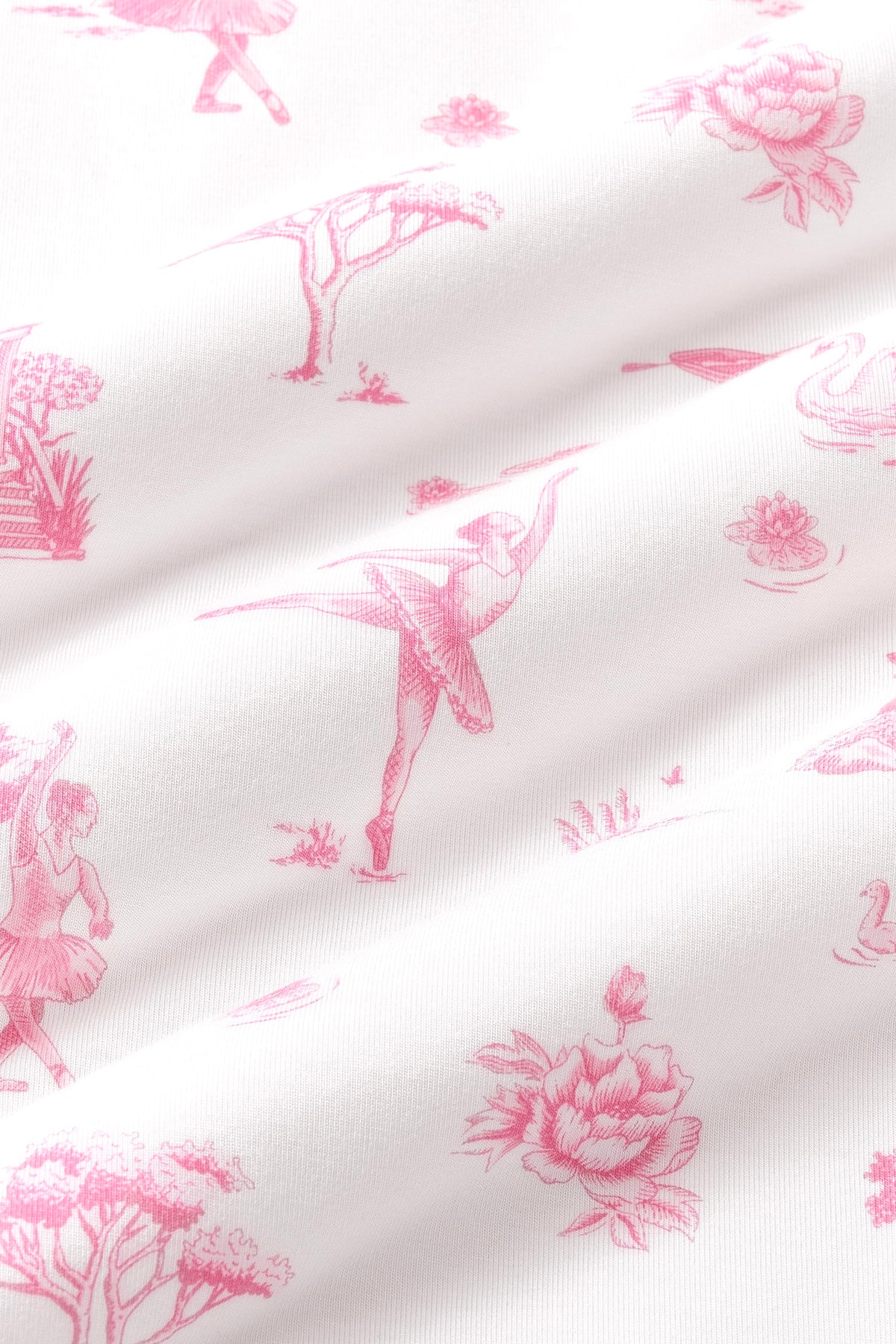 Short Sleeve Pajamas in Toile Ballet