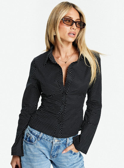 Anni Shirt Black Polka