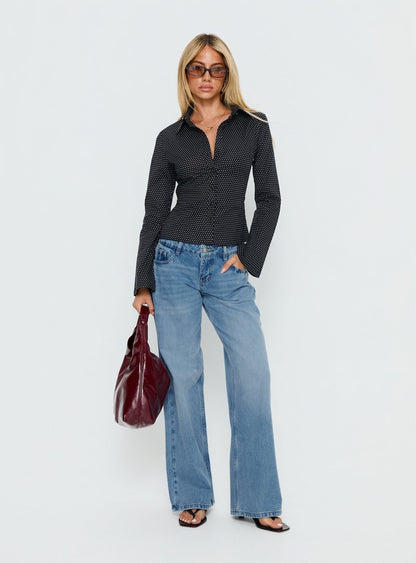 Anni Shirt Black Polka