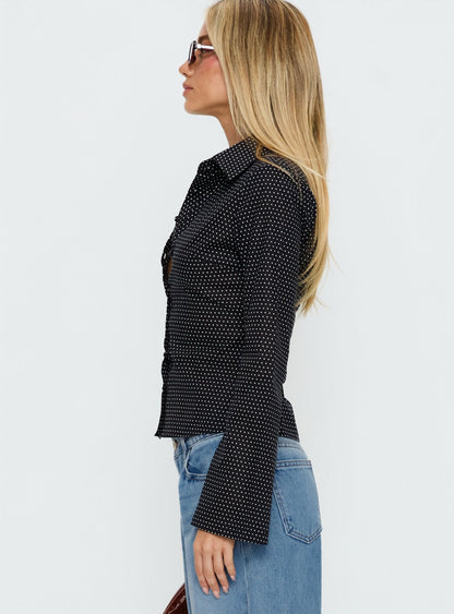 Anni Shirt Black Polka