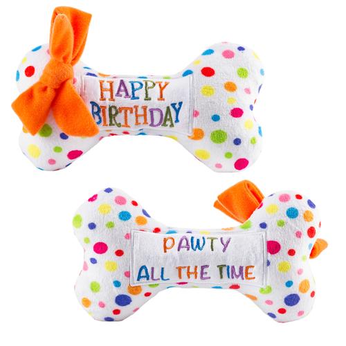 Happy Birthday Plush Bone Toys