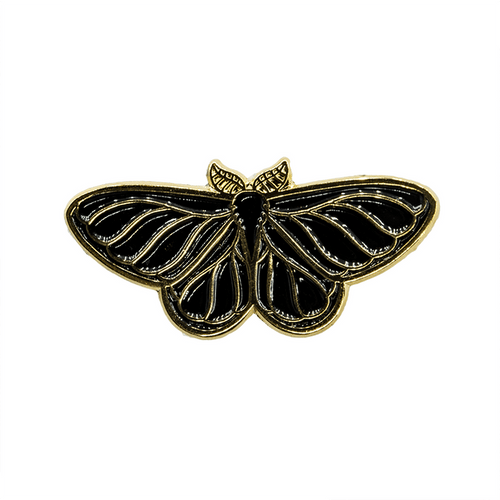 Baby Moth Enamel Pin - Blackout by The Roving House