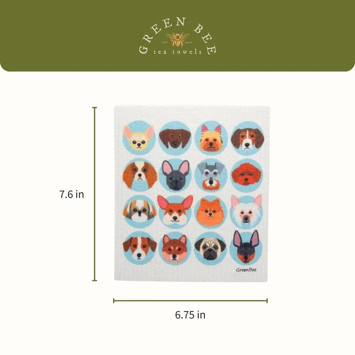 Dog Portraits Swedish Dishcloth