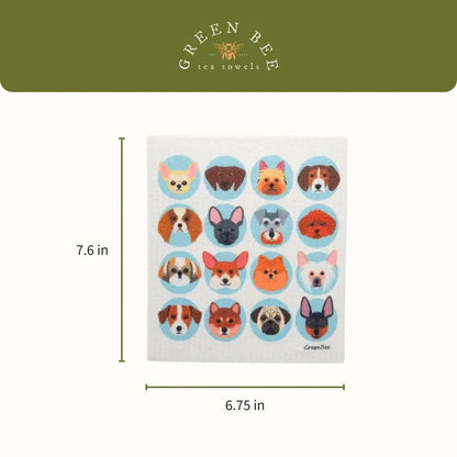 Dog Portraits Swedish Dishcloth