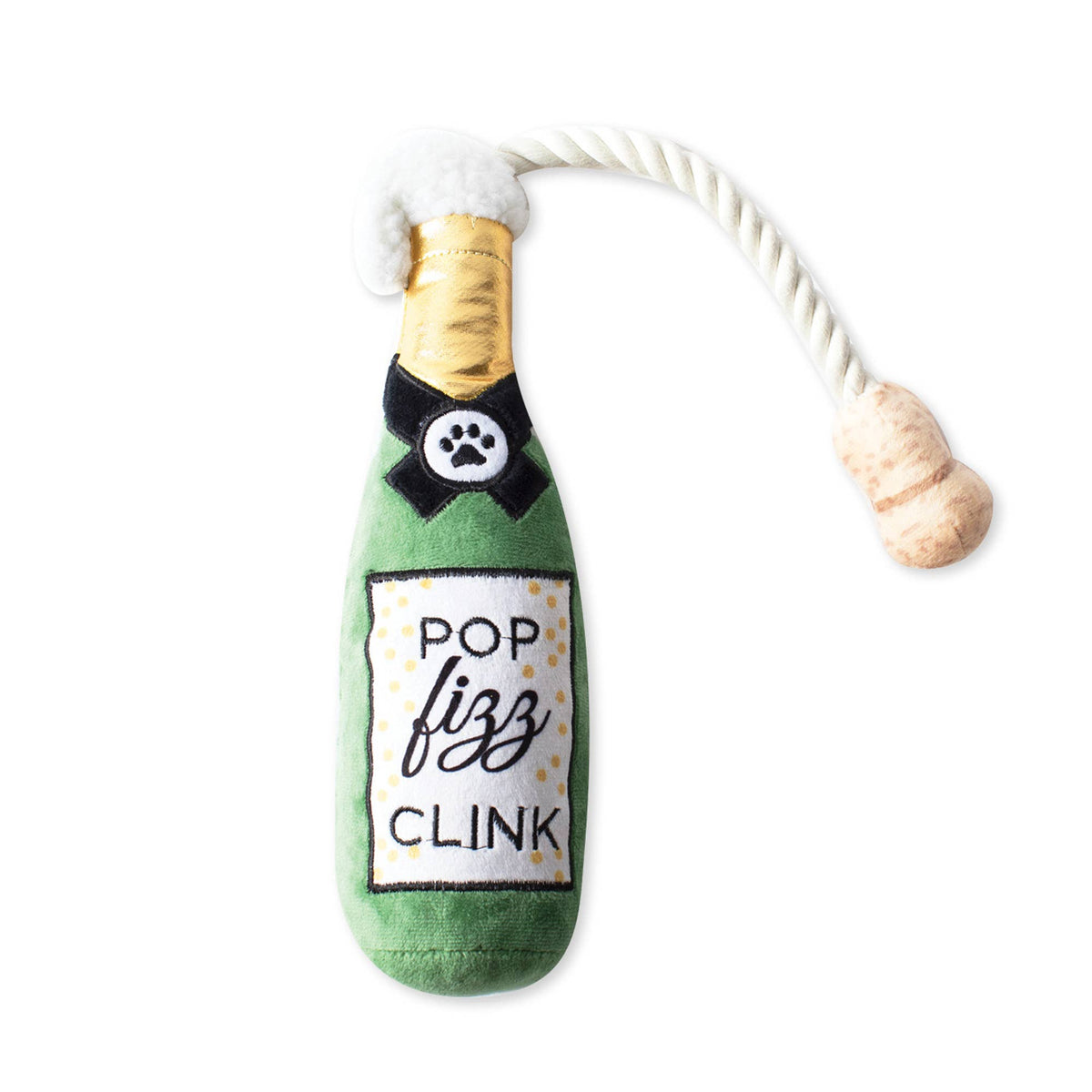 Fringe Studio Pop Fizz Clink Plush Dog Toy