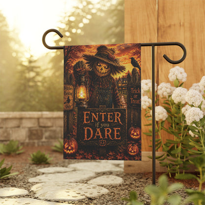 Enter If You Dare Halloween Garden Flag