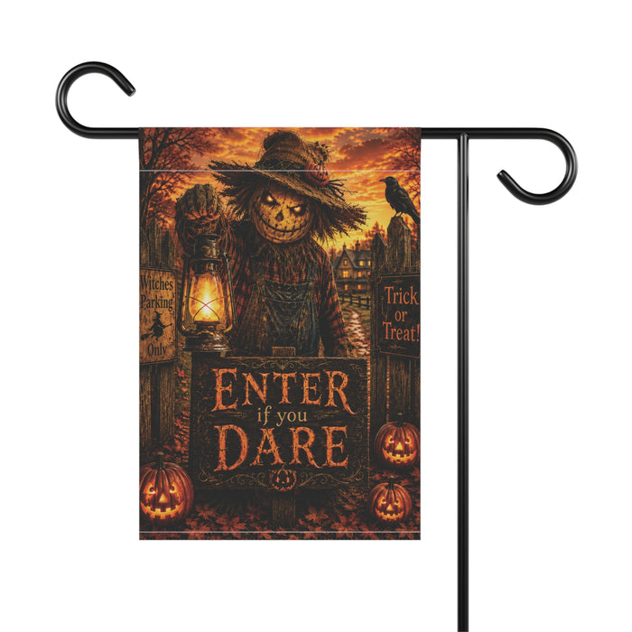 Enter If You Dare Halloween Garden Flag