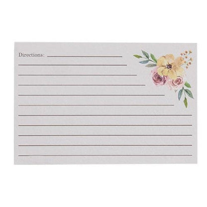 Floral Recipe Cards