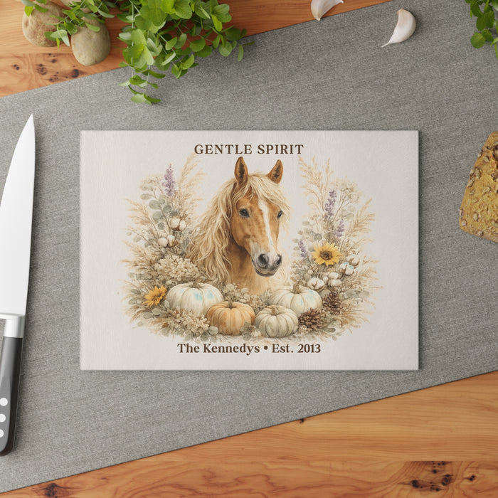 Gentle Spirit Personalized Glass Cutting Board