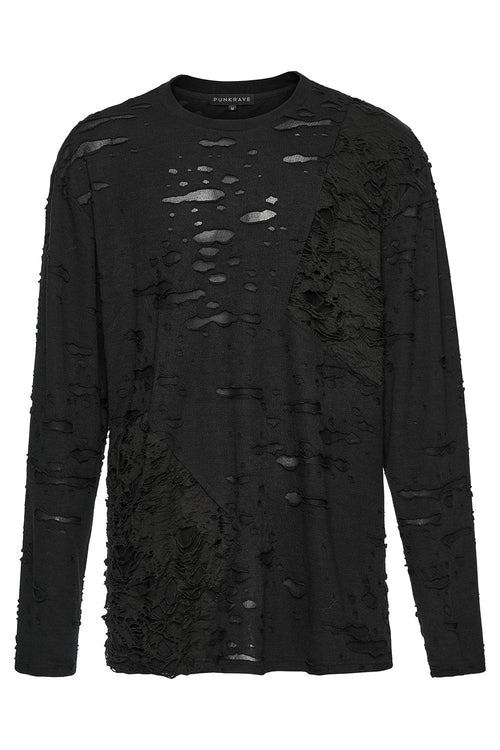 Battered Bones Long Sleeve Shredded Shirt
