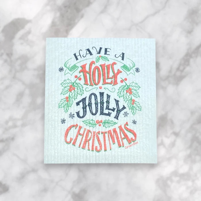 Holly Jolly Swedish Dishcloth