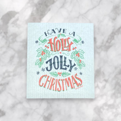 Holly Jolly Swedish Dishcloth