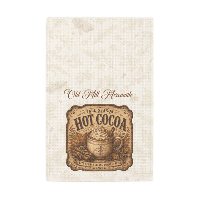 Hot Cocoa Waffle Weave Kitchen Hand Towel