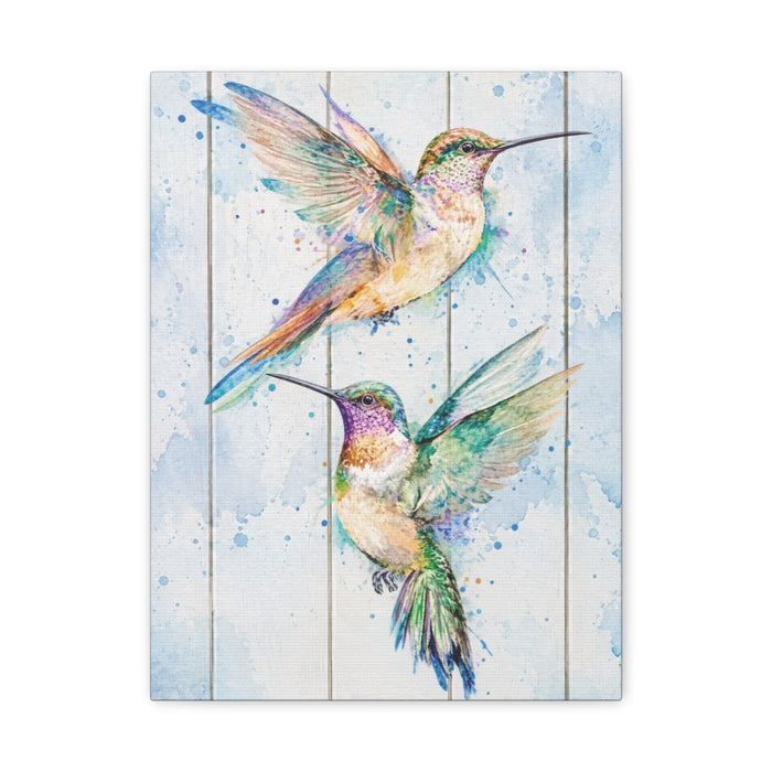 Hummingbird Duet Canvas Wall Art