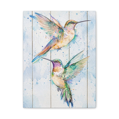 Hummingbird Duet Canvas Wall Art