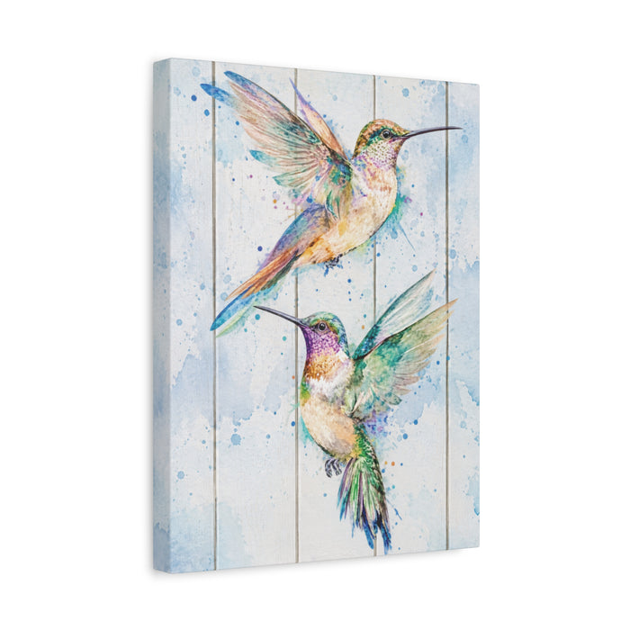 Hummingbird Duet Canvas Wall Art