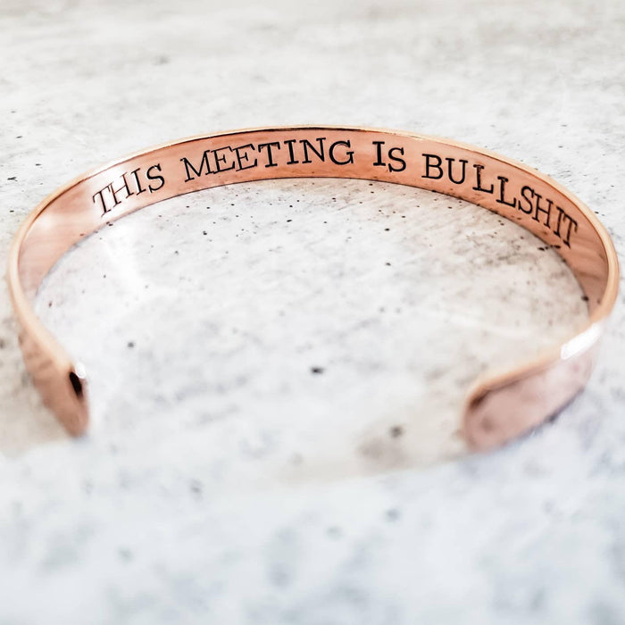 I'm a Fucking Professsional Private Joke Cuff Bracelet Salt and Sparkle