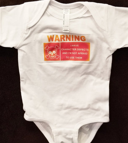 Infant Bodysuit - Warning I Have Defects