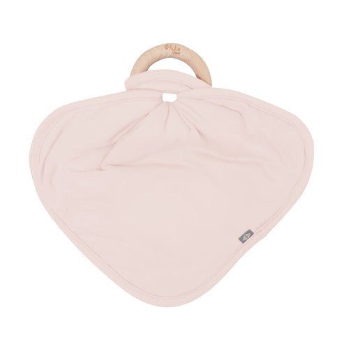 Lovey in Blush with Removable Wooden Teething Ring