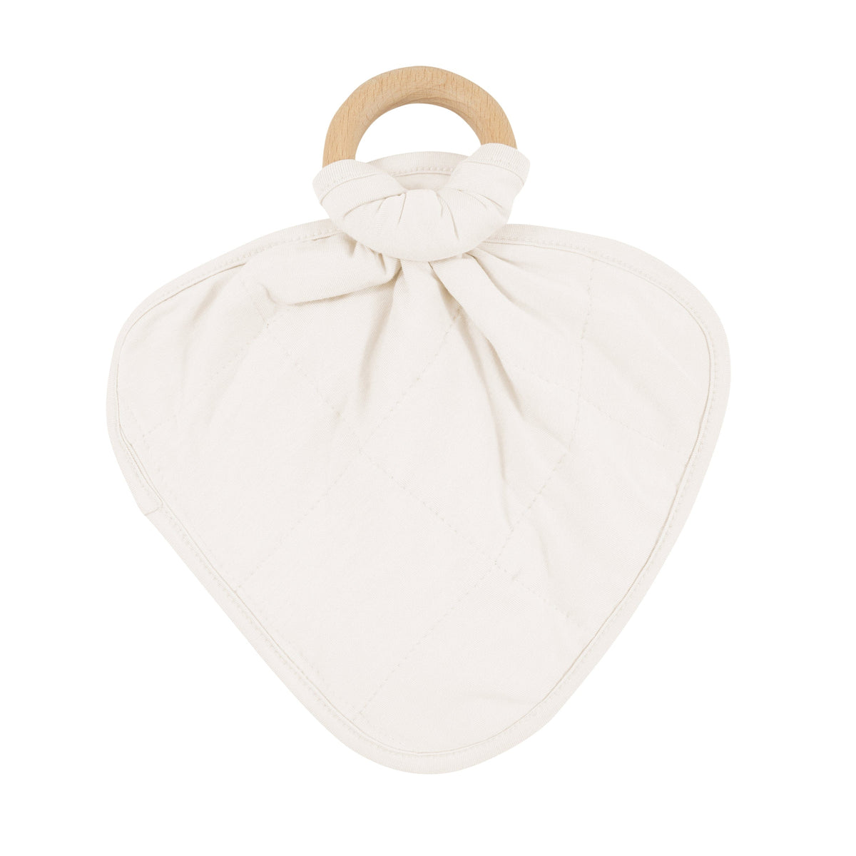 Lovey in Oat with Removable Wooden Teething Ring
