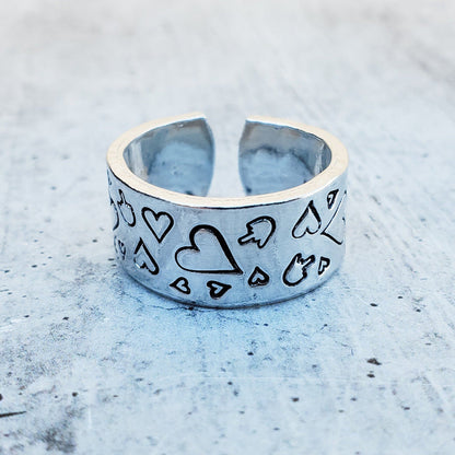 Middle Finger Heart Valentine's Day Ring - F Off Ring for Galentine's Day Salt and Sparkle