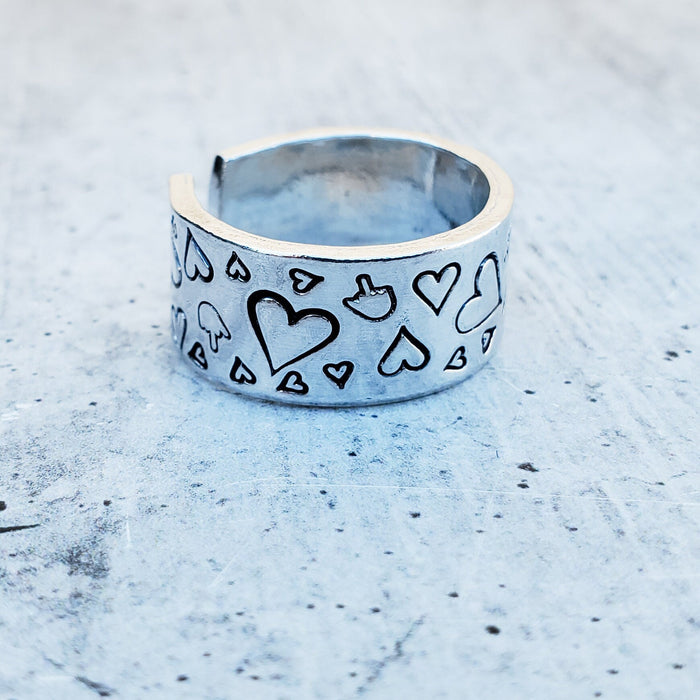 Middle Finger Heart Valentine's Day Ring - F Off Ring for Galentine's Day Salt and Sparkle