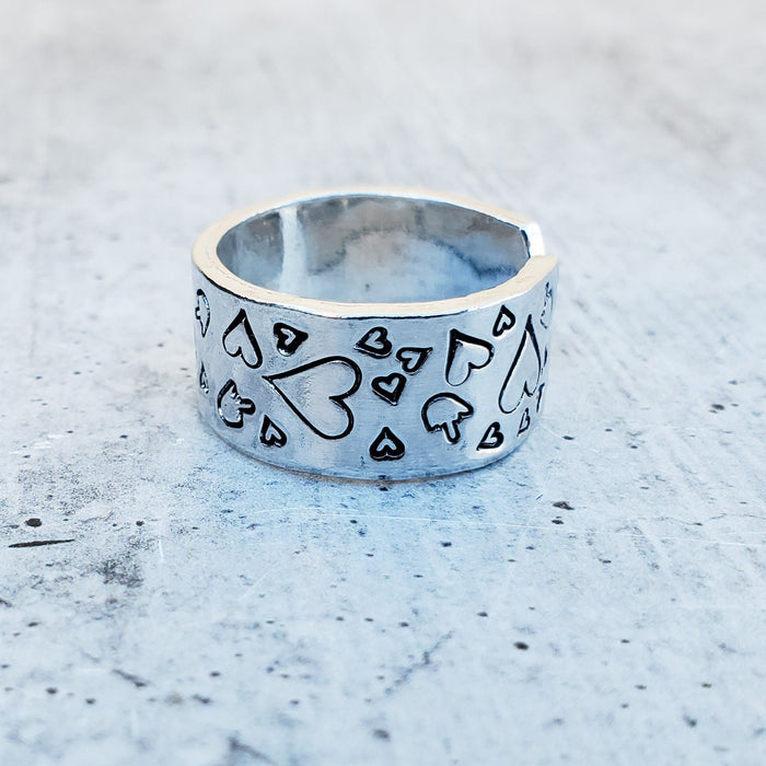 Middle Finger Heart Valentine's Day Ring - F Off Ring for Galentine's Day Salt and Sparkle