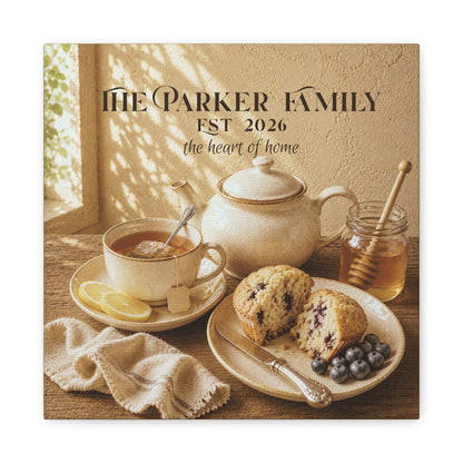 Morning Tea Personalized Canvas Wall Art