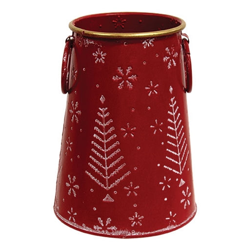 Nordic Holiday Metal Bucket