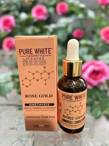 PURE WHITE ROSEGOLD OIL
Fast Action with Vitamins C&E (Face, Knees, Neck, Elbows)
