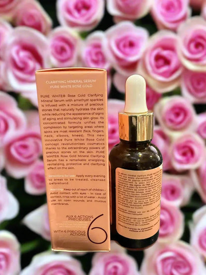 PURE WHITE ROSEGOLD OIL
Fast Action with Vitamins C&E (Face, Knees, Neck, Elbows)