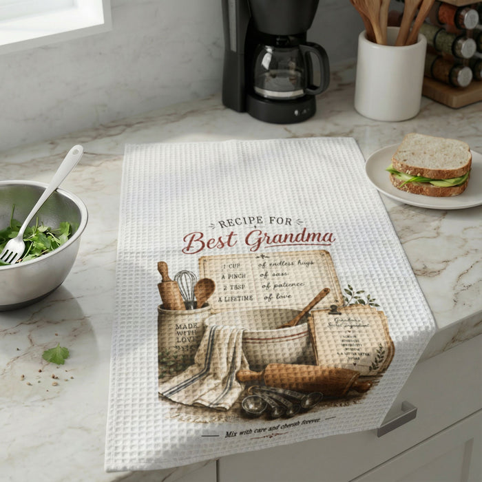 Recipe for Best Grandma Waffle Weave Kitchen Towel