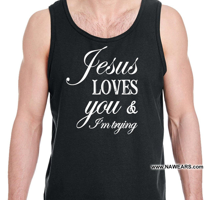 utt- Jesus Loves You - Unisex  Tank Tops - nawears