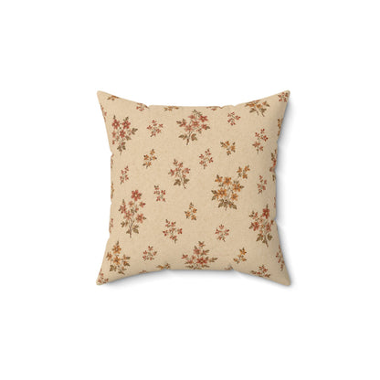 Vintage Floral on Oatmeal Accent Pillow