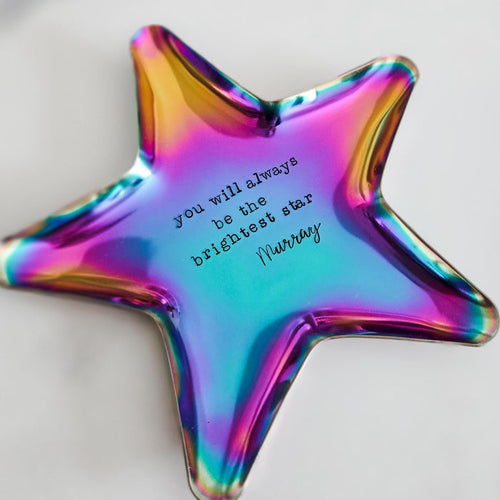 You Will Always Be the Brightest Star, Graduation Keepsake Dish from Parent, Hand Stamped Star Trinket Dish, Personalized Grad Gift 2025 Salt and Sparkle